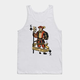 Original Standard Character of Playing Card King of Clubs Tank Top